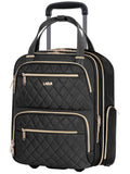 Underseat Carry On Luggage with Wheels, Black, 17" Q678924