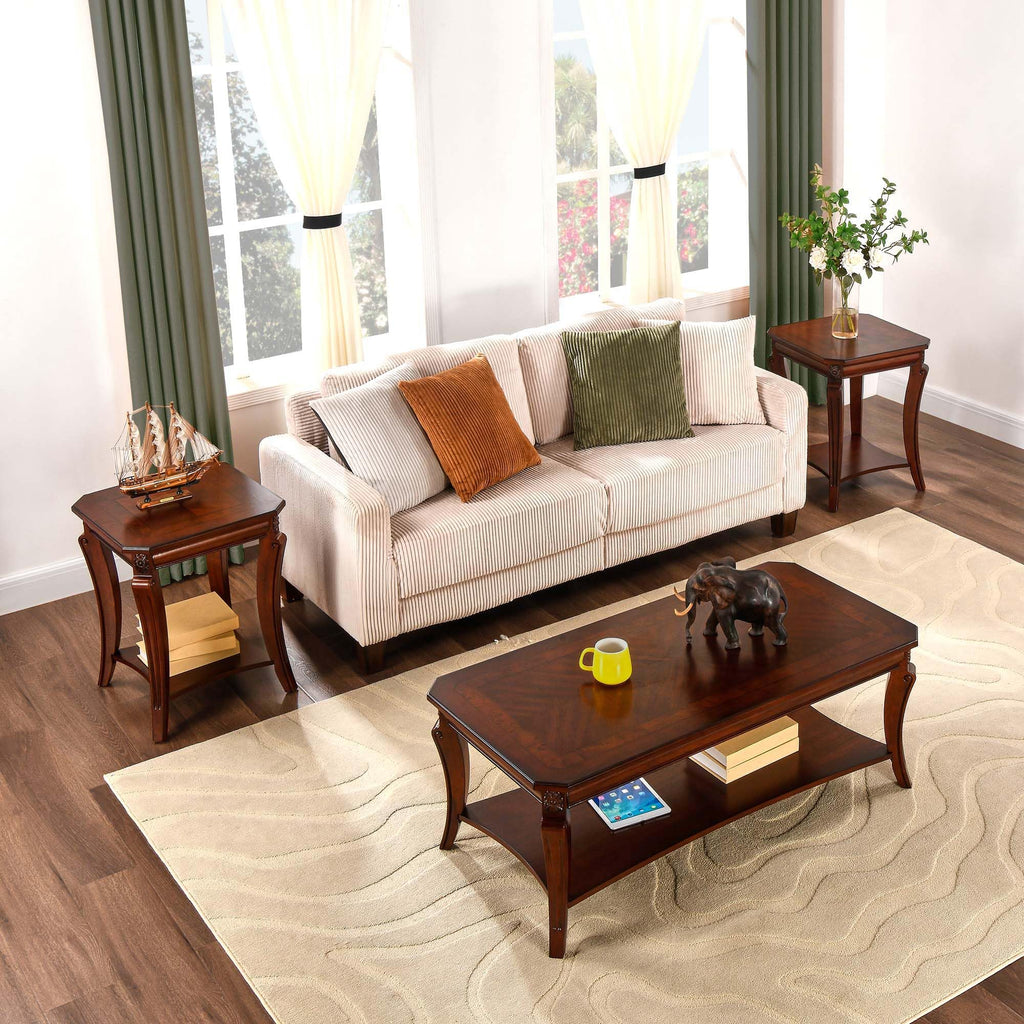 Rectangle Solid Wood Coffee Table E9593