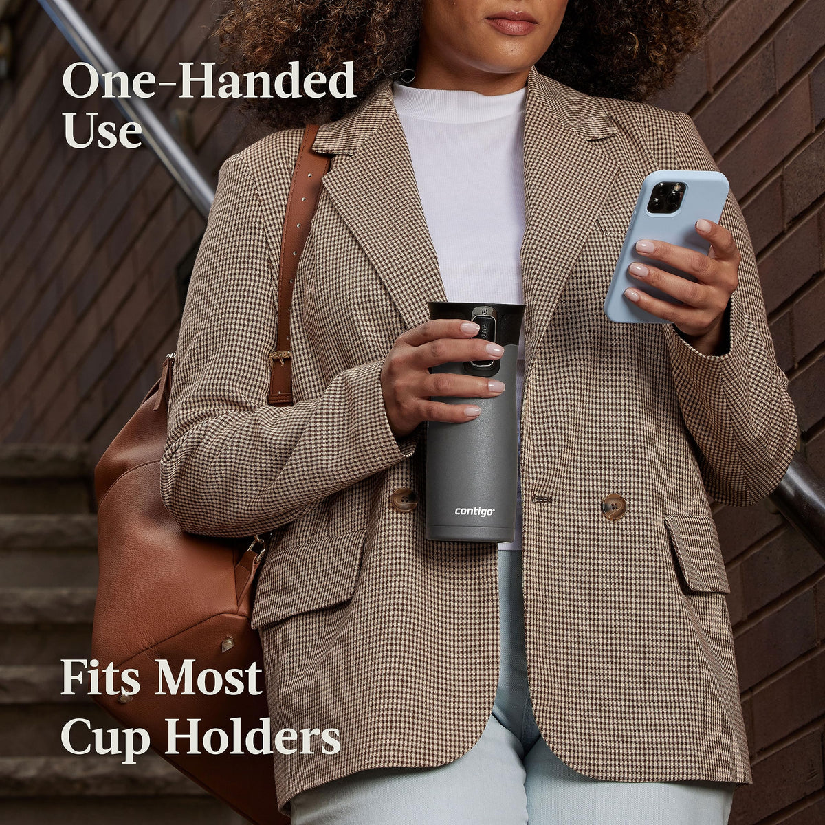 Leak-Proof Spill-Proof Insulated Stainless Steel Travel Mug, 16oz., 2 Pack L68957